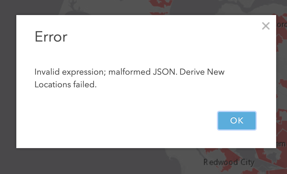 error message